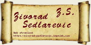 Živorad Sedlarević vizit kartica